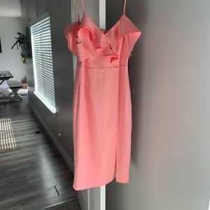 Brand new never worn pink mid length Lulus dress.